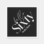 Moderne minimale typografie eenvoudige 60e verjaar servet (Voorkant)