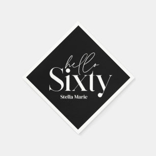 Moderne minimale typografie eenvoudige 60e verjaar servet