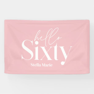 Moderne minimale typografie eenvoudige 60e verjaar spandoek