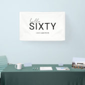 Moderne minimale typografie eenvoudige 60e verjaar spandoek (Beurs)