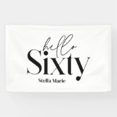 Moderne minimale typografie eenvoudige 60e verjaar spandoek (Horizontaal)