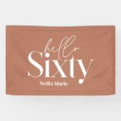 Moderne minimale typografie eenvoudige 60e verjaar spandoek (Horizontaal)