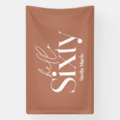 Moderne minimale typografie eenvoudige 60e verjaar spandoek (Verticaal)