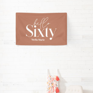 Moderne minimale typografie eenvoudige 60e verjaar spandoek