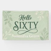 Moderne Minimale Typografie Elegante 60ste verjaar Spandoek (Horizontaal)