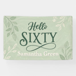 Moderne Minimale Typografie Elegante 60ste verjaar Spandoek