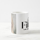 Moderne minimale typografie foto 50e verjaardag koffiemok (Center)