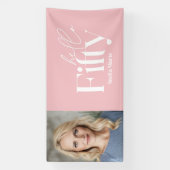 Moderne minimale typografie foto 50e verjaardag spandoek (Verticaal)