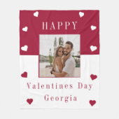 Moderne minimale typografie foto Valentijnsdag Fleece Deken (Voorkant)