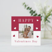 Moderne minimale typografie foto Valentijnsdag Kaart (Staand voorkant)