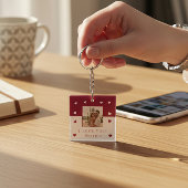 Moderne minimale typografie foto Valentijnsdag Sleutelhanger