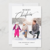 Moderne, minimale Typografie-foto voor kerst Feestdagenkaart (Voorkant)