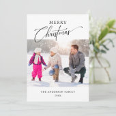 Moderne, minimale Typografie-foto voor kerst Feestdagenkaart (Staand voorkant)