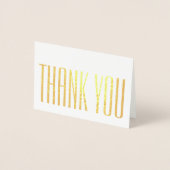 Moderne Minimale Typografie Fotobruiloft Dank u Folie Kaarten (Voorkant)