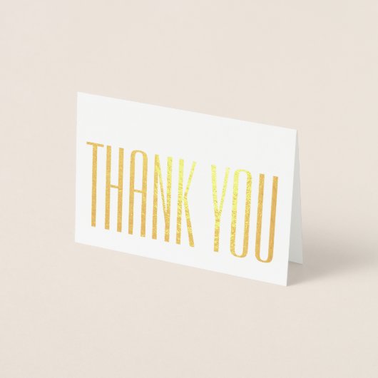 Moderne Minimale Typografie Fotobruiloft Dank u Folie Kaarten (Voorkant)