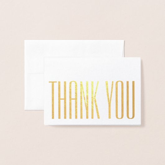 Moderne Minimale Typografie Fotobruiloft Dank u Folie Kaarten (Voorkant met envelop)