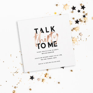 Moderne minimale typografie girale roos goud 30e