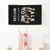 Moderne minimale typografie girale roos goud 30e spandoek (Insitu)