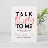 Moderne minimale typografie girale roze 30e (Staand voorkant)