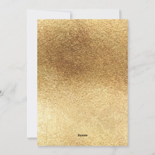 Moderne minimale typografie gouden chique kerst feestdagenkaart (Achterkant)