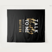 Moderne minimale typografie gouden script 30 verja wandkleed (Voorkant (horizontaal))