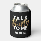 Moderne, minimale typografie gouden script 30th blikjeskoeler (Blikje Voorkant)