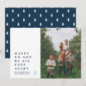 Moderne minimale typografie grappig feestdagenkaart (Voorkant / Achterkant)