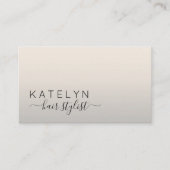 Moderne minimale typografie haarstylist visitekaartje (Voorkant)