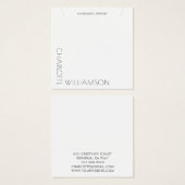 Moderne, minimale Typografie-juwelenvertoning Kaar Vierkante Visitekaartjes (Voorkant /achterkant)
