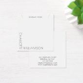 Moderne, minimale Typografie-juwelenvertoning Kaar Vierkante Visitekaartjes (Bureau)