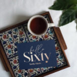 Moderne minimale typografie marineblauw 60ste verj folie uitnodiging<br><div class="desc">Moderne minimale typografie eenvoudige marineblauw en goud,  roos goud of zilver folie 60e verjaardagsuitnodiging. Onderdeel van een hedendaags collectie.</div>