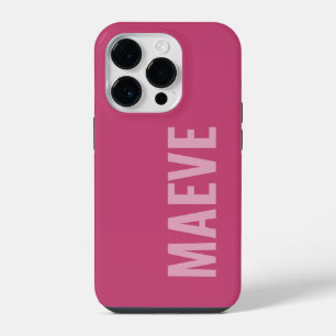 Moderne minimale typografie meisjesachtig roze ele iPhone 14 plus hoesje
