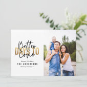 Moderne, minimale typografie met kerst feestdagenkaart (Staand voorkant)