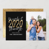 Moderne, minimale typografie met kerst feestdagenkaart (Voorkant / Achterkant)