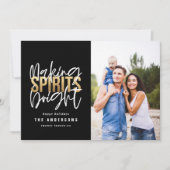 Moderne, minimale typografie met kerst feestdagenkaart (Voorkant)