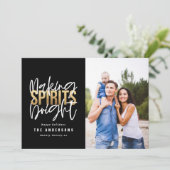 Moderne, minimale typografie met kerst feestdagenkaart (Staand voorkant)