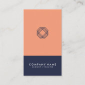 Moderne minimale Typografie Midnight Blue Vertical Visitekaartje (Voorkant)