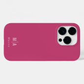 Moderne minimale typografie monogram meisjesroze Case-Mate iPhone case (Achterkant (horizontaal))