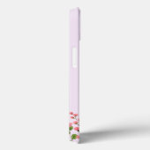 Moderne minimale typografie monogram roze bloemen Case-Mate iPhone case (Achterkant / Rechts)