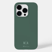Moderne minimale typografie monogram salie groen Case-Mate iPhone case (Achterkant)