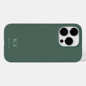 Moderne minimale typografie monogram salie groen Case-Mate iPhone case (Achterkant (horizontaal))