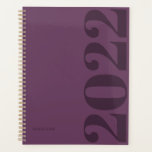 Moderne minimale typografie Paars 2022 Planner<br><div class="desc">Moderne minimale Typografie Paars 2022 Yarly Planner met jouw naam van keuze erop.</div>