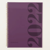 Moderne minimale typografie Paars 2022 Planner (Voorkant)