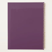 Moderne minimale typografie Paars 2022 Planner (Achterkant)