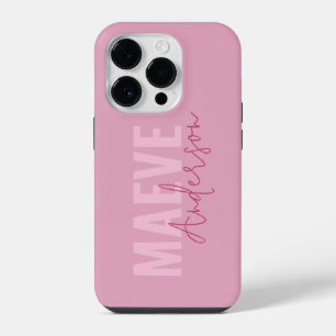 Moderne minimale typografie roze meisjesachtig ele iPhone 14 plus hoesje