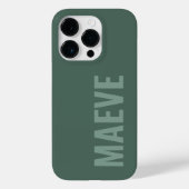 Moderne minimale typografie salie groen elegant Case-Mate iPhone case (Achterkant)