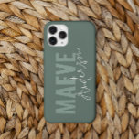 Moderne minimale typografie salie groen elegant Case-Mate iPhone 14 pro hoesje<br><div class="desc">Moderne minimale typografie salie groen en wit elegant eenvoudig uniek gepersonaliseerd telefoonhoesontwerp.</div>