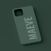 Moderne minimale typografie salie groen elegant Case-Mate iPhone case