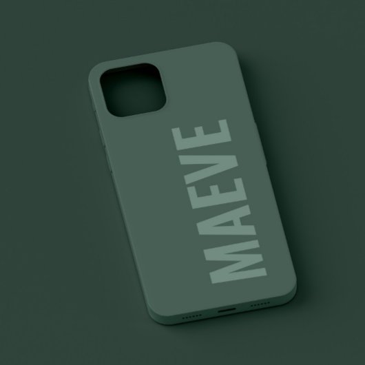 Moderne minimale typografie salie groen elegant Case-Mate iPhone case