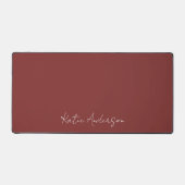 Moderne minimale typografie script maroon notitiek bureaumat (Voorkant)